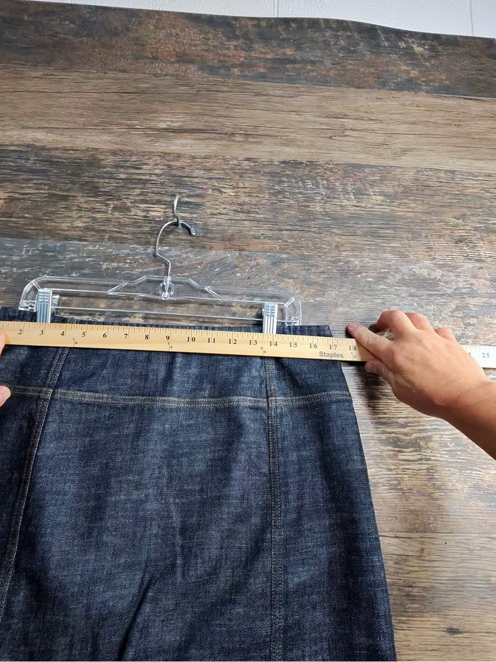 Anne Klein Jean Denim-Style Pencil Skirt - Picture 4 of 9
